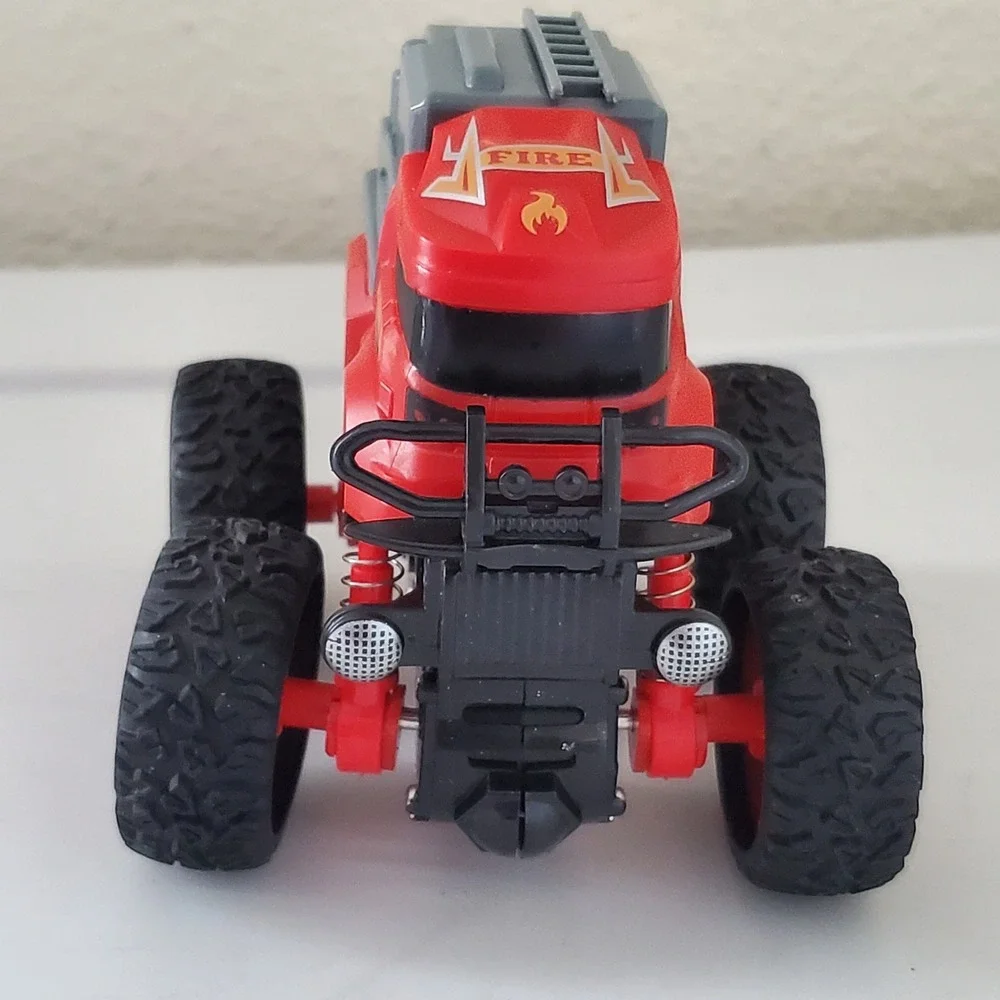 Red Monster Truck Fire Engine Toy with Suspension 22105LW Rescue Vehicle